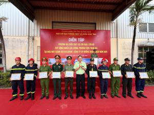 DIỄN TẬP PHƯƠNG ÁN CHỮA CHÁY VÀ CỨU NẠN, CỨU HỘ TẠI NHÀ MÁY BÁNH KẸO BISCAFUN