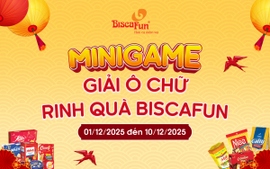 THỂ LỆ MINIGAME: GIẢI Ô CHỮ - RINH QUÀ BISCAFUN